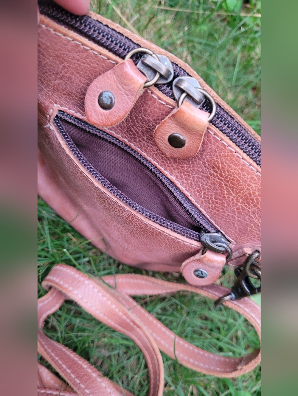 Bed Stu Leather Bag Venture Tan Rustic Mason - Picture 12 of 12